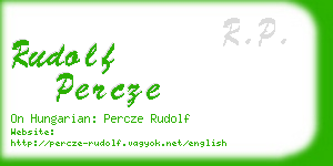 rudolf percze business card